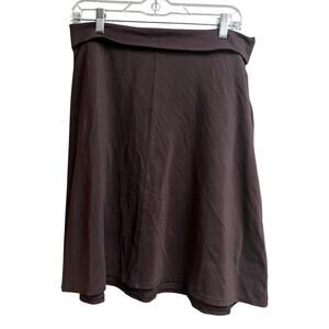 Athleta Brown Women's Skirt Large Fold Over Waist